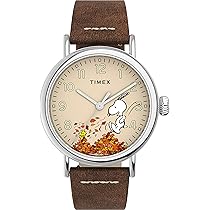 Timex Orologio Automatico Uomo Peanuts Marlin 40 Mm - Cassa Acciaio Inox, Quadrante Argento, Cinturino Pelle Nera Con Sgancio Rapido, TW2W54000 - 3