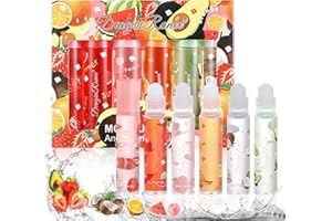 Miioto Set de Aceite Labial Transparente, 6 Piezas Brillo de Labios, Essence Gloss Voluminizador, Sabor a Fruta, Hidratante, Para Labios Secos y Agrietados