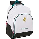 Real Madrid EQUIPACI&Oacute;N 26/27 &ndash; School Backpack Adaptable to Car, Backpack, Ideal for Children of Different Ages, Comfortable