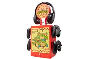 Numskull Offizieller Teenage Mutant Ninja Turtles Gaming-Schrank Controller-Halter & Kopfhörerständer für PS5, Xbox Series X|S und Nintendo Switch