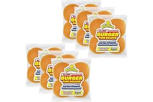 Mr. Dobelina Classic Potato Roll Buns, 6 paquets de 4x54g, petits pains moelleux, pains de pommes de terre, sans lactose , idéaux pour les hamburgers américains, les Smash Burgers et les sandwichs
