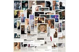 Tacomexi Klasyczne naklejki na ścianę kolaż 50 szt. filmów dekoracja pokoju 4,5 x 6 cm mały plakat obrazy kolaż zestaw manga