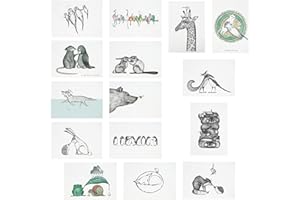 ‎LIGARTI Ligarti® 15er Postkarten Set I nachhaltige Grußkarten für alle Anlässe | lustige und süße Karten aus Bambuspapier | Freundschaft, Liebe | Better Together