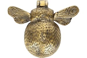 BULLDOG CASTORS Türklopfer für die Haustür, massives Messing, Hummel, Antik-Finish