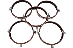 INTELMANN Collier Isophonique DN avec insert en caoutchouc, filetage M8/M10, en 2 parties, en acier galvanisé, fabriqué en Allemagne, argent