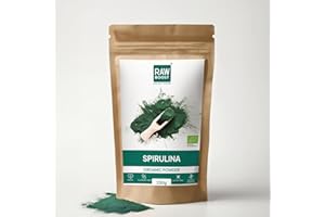 RAW BOOST SMART FOOD Spirulina Pulver Bio 250 g – 100% aus biologischem Anbau – Reich an Eiweiß, Chlorophyll & Mineralstoffen – Natürliches Superfood – Vegan, Glutenfrei & Ohne Zusätze