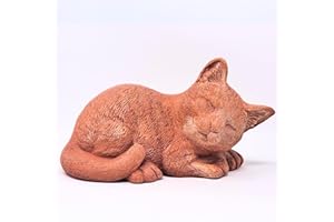 Toocook Gatto in terracotta artigianale per arredo giardino - Decorazione casa - Resistente alle intemperie - Ceramica fatta a mano - Made in Italy (Gatto)