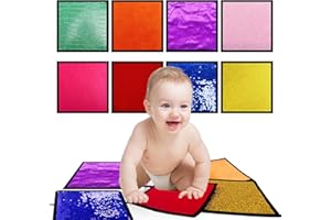 XERTEAM Set di 8 tappetini sensoriali, pareti sensoriali, giocattoli sensoriali per neonati e bambini, attività irritante, colori testurizzati assortiti, giocattoli sensoriali per bambini, set di giocattoli