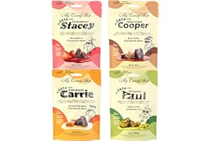 MYCANDYSHOP Flavoured Pitted Dates Bundle - 4 Varieties: Strawberry, Cola, Caramel & Pistachio eid gifts - No Added Sugar halal sweets, 100g Vegan Sweets Per Pack - Dates for Ramadan - Great for islamic gifts