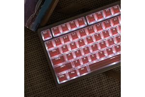 mintcaps Tastenkappen – 123 Tasten, kristallrosa, durchscheinend, benutzerdefinierte Tastatur-Tastenkappe, OEM-Profil, niedliche Tastenkappen für 60/65/75/100 Cherry Gateron Mx Mechanical