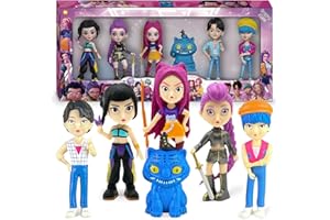 JIASHA 6 Pcs K-p0p Dem0n Hunters Figures,Toy Model Set for Hunters Fans Birthday Desktop Gifts,H-Huntr/X Figure,Huntrix Ru-mi/Mi-ra/Zo-ey Doll & Figurine Fan Merch,Christmas, Birthday Gifts