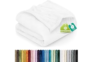 Utopia Bedding Fleece Filt Vit 300GSM Antistatisk Fuzzy Mjuk Filt för soffa och säng [200x150 cm]