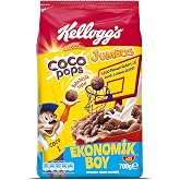 KELLOGG'S Coco Pops Jumbos Cocoa Corn Flakes 700 G, Fiber, Iron and 6 Vitamin Sources, Vitamin D, Calcium, Folic Acid and D