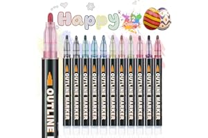 Lociban 12 Colori Penne Glitterate Colorate, Pennarelli Glitter, Regalo Bambina 4-12 Anni, Pennarelli Glitterati per Disegni, Scrapbooking, Biglietti Regalo, Album Fotografici, Guest Book, Compleanni