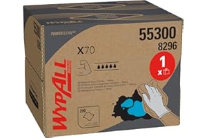 Panni per la pulizia WypAll® X70 Power Clean™ 8296 - Panni riutilizzabili - 1 BRAG™ Box da 192 panni assorbenti bianchi