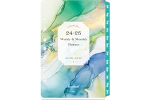 JOURNALTASTIC 2024 Planner Refills - Planner Refills 2024 from Jan 2024 - Dec 2024, A5 Planner Inserts 2024, 5.5 x 8.5 inch, 7 Holes, 2024 Weekly & Monthly Planner Refills, A5 Planner Refills - Green