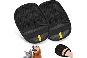 ZOUWEL 2 Guantes Manopla Quita Pelos Mascota, Guante Removedor Pelo Mascotas, reutilizable guante quita pelo gato, eliminar el pelo y el cuidado