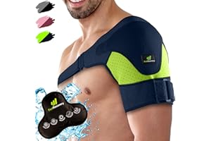 FEEL RECOVERY Épaulière de Maintien Sport Poche de Glace Chaud/Froid - Attelle Épaule Coiffe Rotateurs Homme/Femme - Orthèse d'Épaule Tendinite, Arthrose, Luxation - Manchon Compression Néoprène Bras Gauche/Droit
