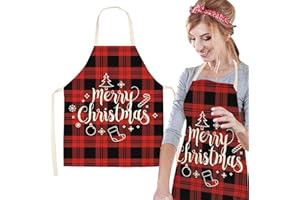 BHGT Christmas Aprons - Merry Christmas Christmas Kitchen Baking Aprons for Adult Christmas Cooking