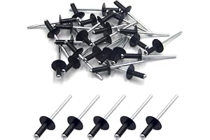 50 st persiennnitar i aluminium med stor fläns 4 mm x 12 mm