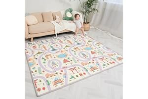 SUPERBE BEBE Tappeto Gioco Bambini Pieghevole 150x180x1cm Palestrina Neonato Montessori Reversibile Non Tossico E Impermeabile In Schiuma Per Bimbi. Palestra Neonati - Tappeto Tummy Time Neonati - Regalo Bambino