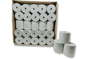 lot de 100 - Bobine Papier Thermique, 80 x 80 x 12 mm , Lot de 100 rouleaux thermique 80x80x12 pour ticket de caisse - bobines de papier thermiques pour imprimante de tickets de caisse ou caisse enregistreuse - papier blanc haute qualité - marque univers graphique réf UGR03 - TVA déductible à la différence de nombreux vendeurs