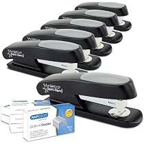 Rapesco Sting Ray Stapler Bundle With 5000 Staples & Safe Remover - 20 Sheet Capacity, Black