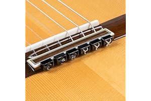 Alba Guitar Beads Kunststoff, schwarz glänzend für Gitarre, Ukulele, Mandoline für Nylonsaiten für Akustik-/E-Gitarre..