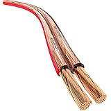 KabelDirekt – 10m Cavo audio per diffusori acustici (2x1,5mm² Cavo per altoparlante, Made in Germany, in rame puro, con marca