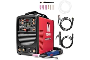 TIGMIG SALDATRICE INVERTER TIG AC/DC DIGITALE E MMA – TM200DIGITALALU – 200 AMP, SALDATURA DI TUTTI I METALLI (ANCHE ALLUMINIO), TECNOLOGIA MICRO INVERTER DI NUOVA GENERAZIONE (IGBT), PANNELLO DIGITALE