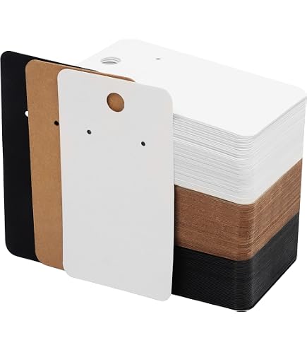 100 Cartes Papier 5x15.5cm FSSTUD - Pour Bracelets, Bijoux, étiquettes - Présentation Boutique