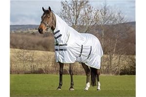 Asker Fly Combo Horse Rug - White 7ft0