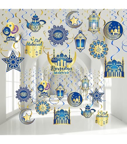Toile De Fond Photo Aïd Mubarak & Ramadan - 2.1x1.5m, Design Lanterne Lune Fleurs, Vinyle, Pour Photomaton