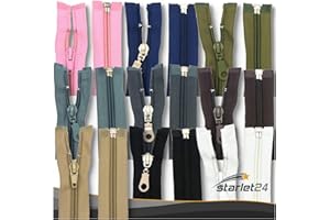 STARLET24 Fermeture éclair spirale séparable en nylon perlon - Pour vestes et sacs - Largeur : 6 mm, noir, 75 cm