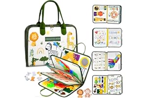 ALMAXI Française Busy Board Jouet Montessori 2 Ans, 8 in 1 Jeux Montessori Éducatif Jouets d'Activité et de Développement, Jeux Avion Voiture Enfant Voyage, Cadeau pour Enfants Garçon Fille 1 2 3 4 5 Ans