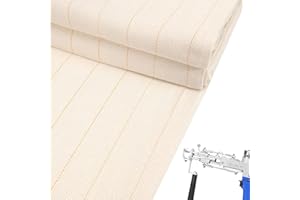 Ampvolts Tufting Tuch Punch Needle Stoff, 100×500CM Teppichrücken-Stoff Mit Markierten Gelben Linien,Strapazierfähige Musselin Meterware, Ideal für Tufting Gun und Handstickerei.