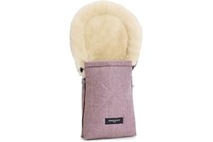 WERNER CHRIST BABY, Lammfell-Fußsack OSLO für Babywanne – Winterfußsack aus medizinischem Fell (ab 0 bis 6 Monate) für Tragetasche, Babyschale, Kinderwagen, in Rosé (rosa)