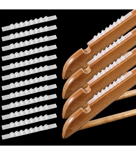 QUARKZMAN 50pcs Antidérapant Cintre Poignées Silicone Adhésif Vêtements