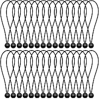 30 Stück Planenspanner Schwarzer Gummispanner Kugel Spanngummi Profi Planenspanner mit Kugel für Banner, Planen…