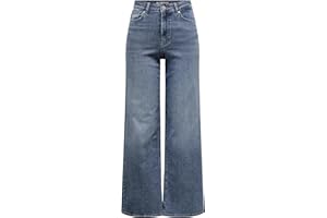ONLY Female Jeans mit weitem Bein ONLMADISON Hohe Taille Weiter Beinschnitt Jeans