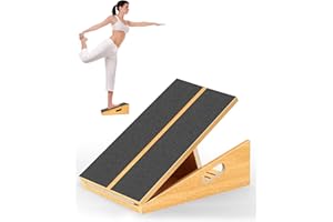 RAYLOVE Schrägbrett aus Holz, verstellbares Neigungsbrett und Wadendehner, Stretch-Brett - extra seitliches Griff-Design für Tragbarkeit