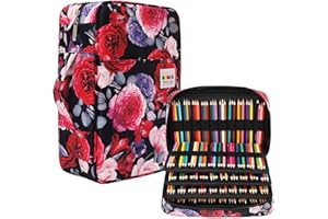 JAKAGO Piórnik o dużej pojemności mieści 304 kredki, wodoodporny, organizer na artykuły pa, organizer na długopisy do kolorowania, pędzle artystyczne, cienkopisy, zakreślacze, długopisy