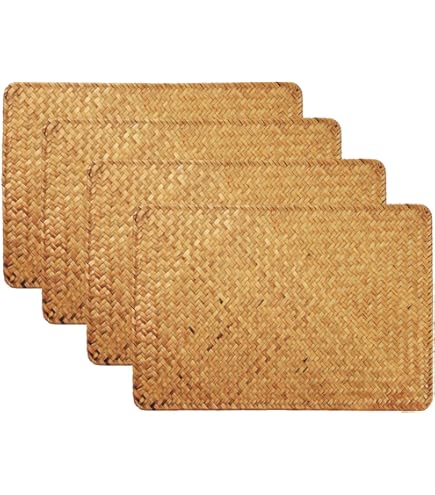 Set 8 Tovagliette In Bambù Naturale Coloch | Antiscivolo E Resistenti Al Calore 30x45 Cm