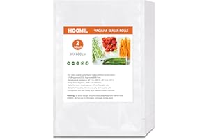 HOOMIL Sac Sous Vide, Sac Sous Vide pour Aliments 20x30 cm / 50 unités, Rouleau de Film Professionnel pour Appareil Sous Vide Rouleau de Film Sous Vide pour Toutes Les Soudeuses Sous Vide