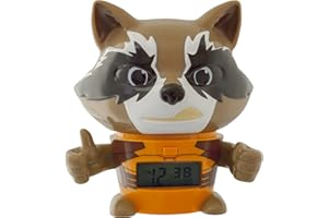 BulbBotz 2021357 Sveglia e luce notturna per bambini Marvel Guardians of the Galaxy Vol.2 Rocket Racoon con effetti sonori