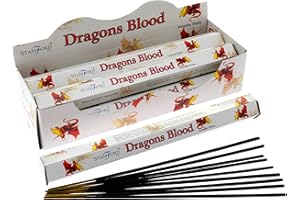 STAMFORD INC. 37123 Dragons Blood Incense Sticks, 20 Sticks x 6 Packs