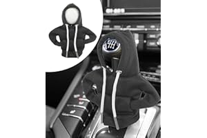 Flaconi Housse Pommeau de Vitesse,Deco Voiture Couvercle Levier de Vitesse,Sweat Pommeau de Vitesse,Deco Voiture Interieur,Couvercle Levier de Vitesse,Convient à Une Variété De Véhicules(Noir)