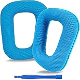 Logitech G430, G930, G35, F450, G432, G332 Kulaklıklar, Kulak Kılıfları i&ccedil;in Yedek Kulak Pedleri (Mesh Kumaş/Mavi)