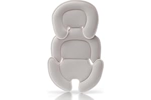 ‎INNOKIDS Innokids Säuglings Autositz Einsatz, Neugeborener Kopf-Stützkissen und Körper-Stützkissen für Babys Anzug für Baby-Autositze und Kinderwagen (Beige)