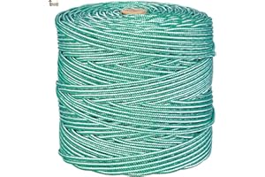 BricoLoco.com Cuerda tendedero. 1x50 MTS. Tender Ropa en Exterior o Interior. Tendedero de poleas, Acampada, Camping, jardinería. Polipropileno Trenzado. Ø 4 mm. (1x50 MTS.)